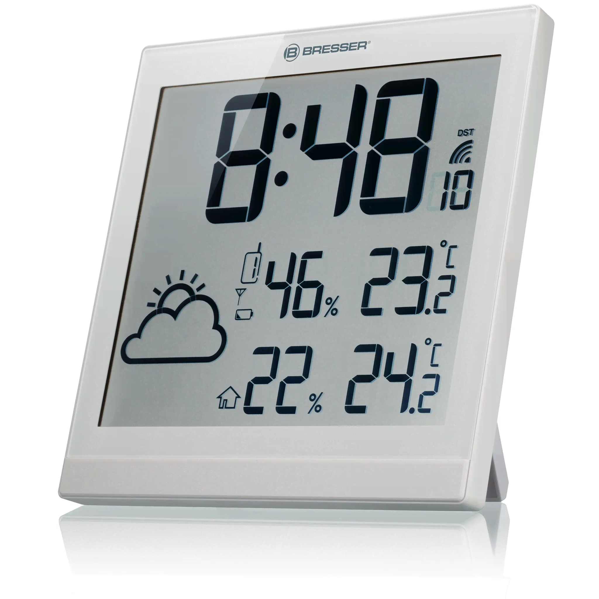 Bresser ClimaTemp JC LCD Метеостанция (настенные часы) , белая 7004404GYE000