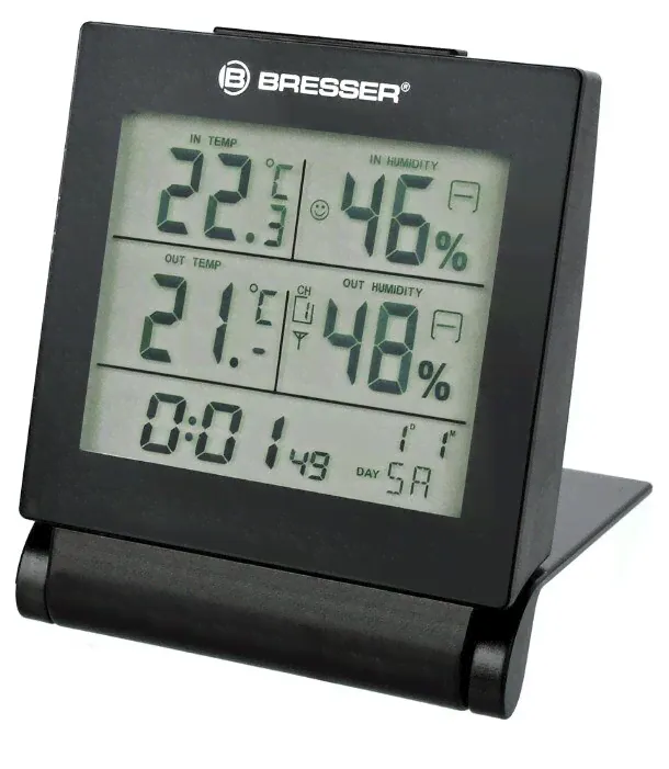Метеостанция BRESSER MyTime Travel Alarm Clock черный