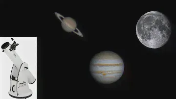 skywatcher classic 150p telescope, 6 inch dobsonian, Moon, jupiter and saturn live view