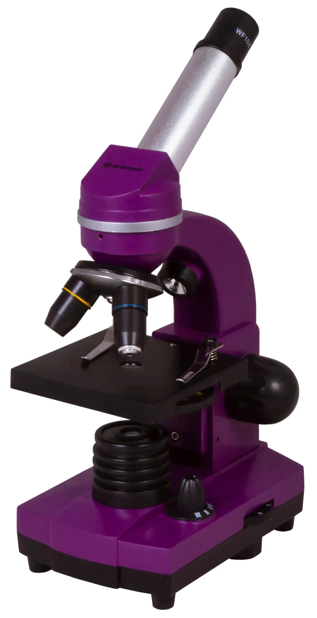 Микроскоп Bresser (Брессер) Junior Biolux SEL 40–1600x, фиолетовый, Микроскопы Bresser в Чите