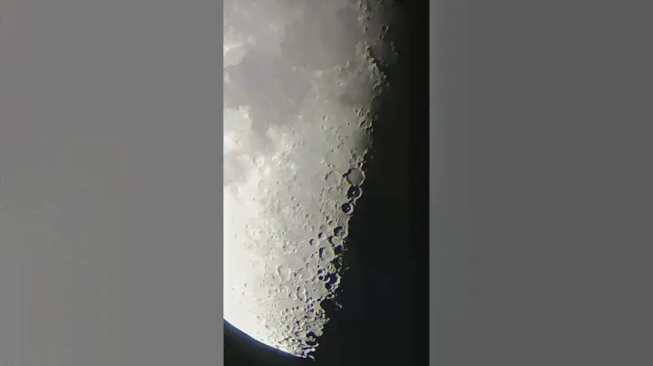 bresser messier ar127/1200 telescope moon captured with mobile