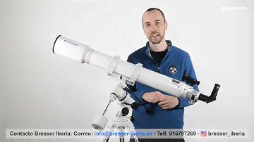 Como usar/que ver con Telescopio refractor 102/1000 EQ3 BRESSER accesorios observación planetaria