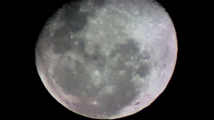 Moon in my BRESSER Classic 70/350 Refractor Telescope